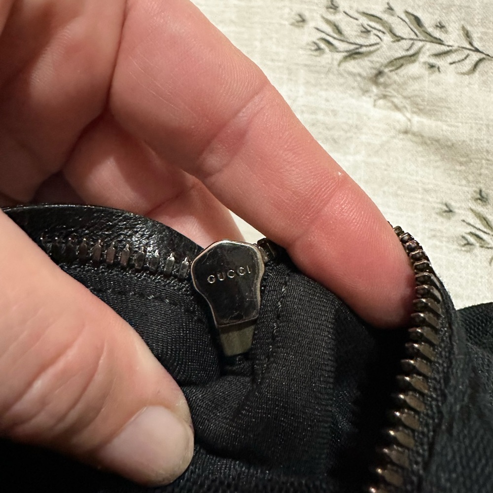 Authentic Gucci GG black belt bag.